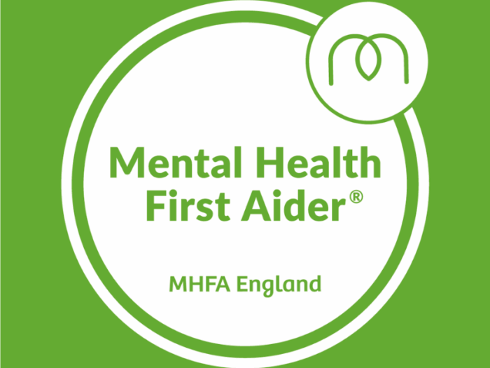 Mental Health First Aider Logo to promote Mental Health Services in Kent